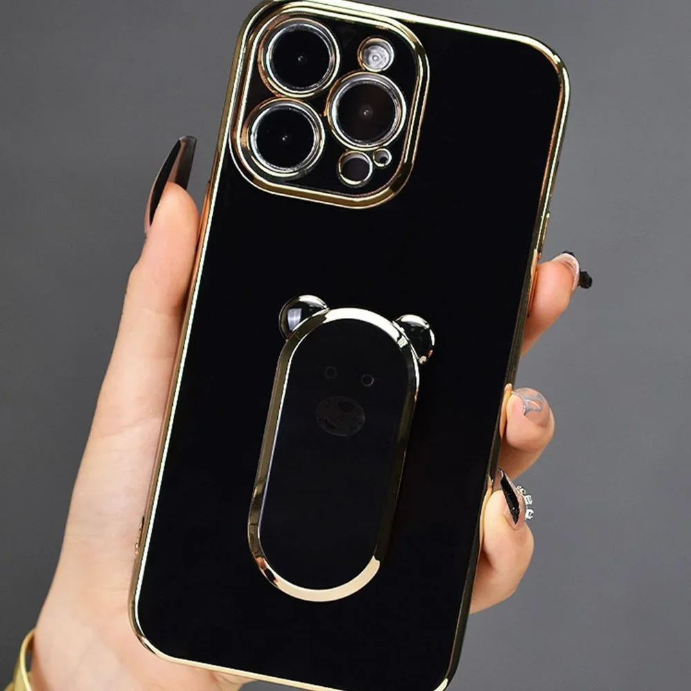 iPhone 15 Case iPhone 14  iPhone 13 Case iPhone 12/11 Case  Bear Bracket Stand